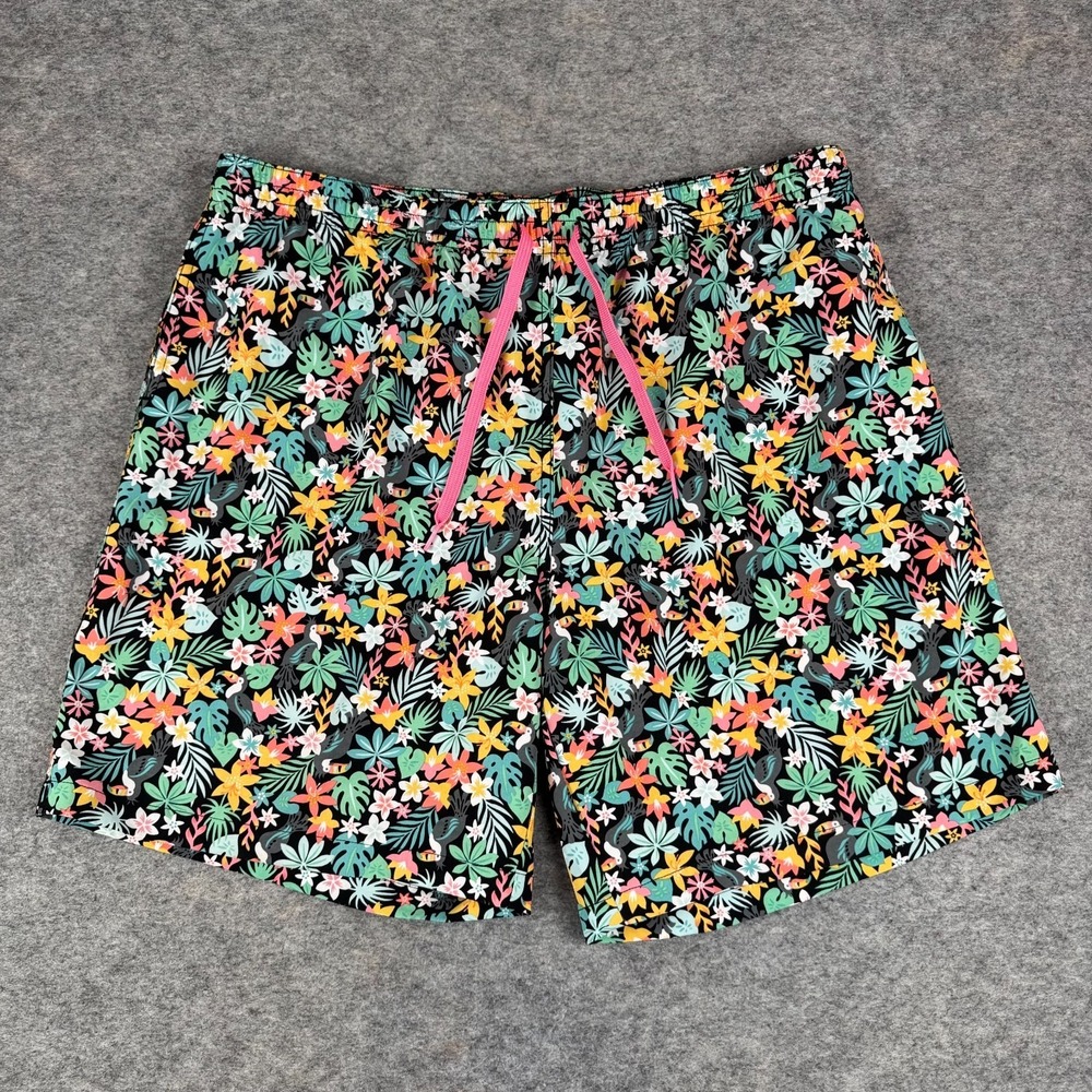 Chubbies The Bloomerangs Swim Trunks 7" Floral Mesh Lined Pockets Mens 2XL XXL